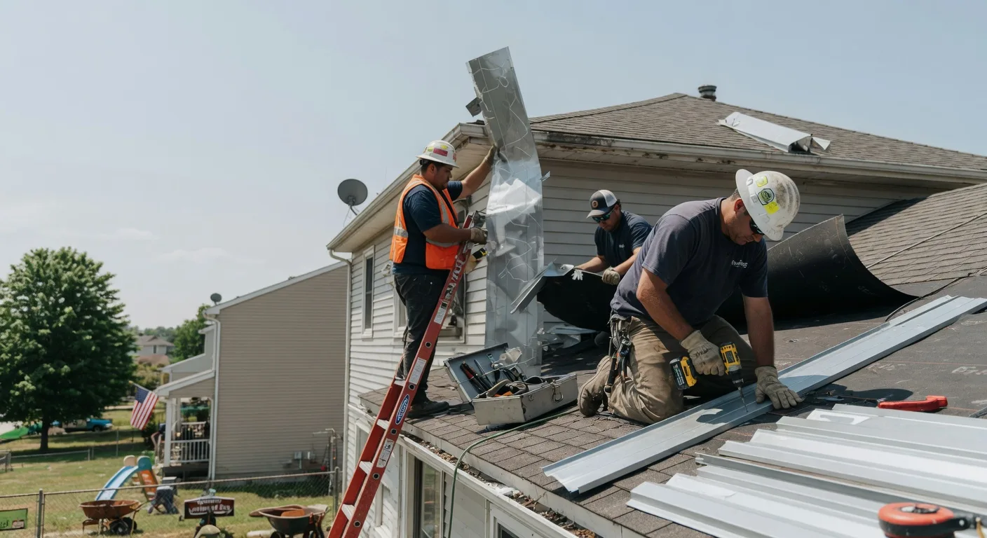 Storm Damage Metal Roof Repair in Washington Crossing, PA